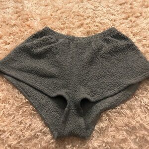 Cozy Gray Fleece Shorts